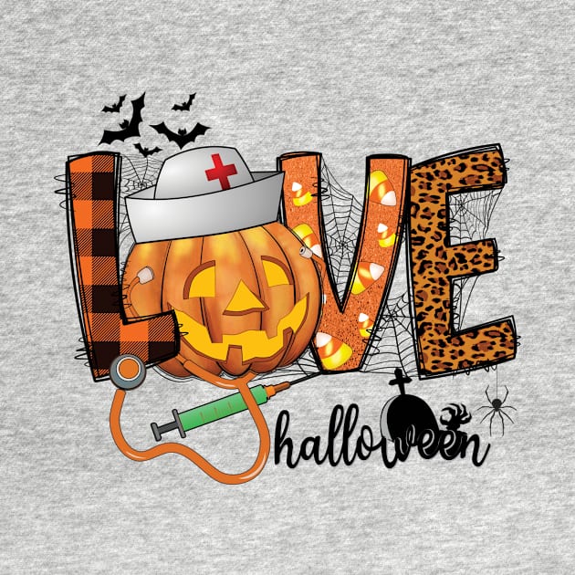 Love Halloween Pumpkin Nurse by DigitalCreativeArt